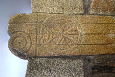 Visigothic carvings in the Chapel of São Pedro de Balsemão, Sé, Lamego, Portugal c.599 by Visigothic
